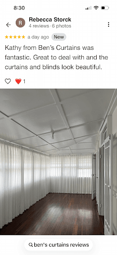Ben's Curtains Toowoomba — Customer photo
